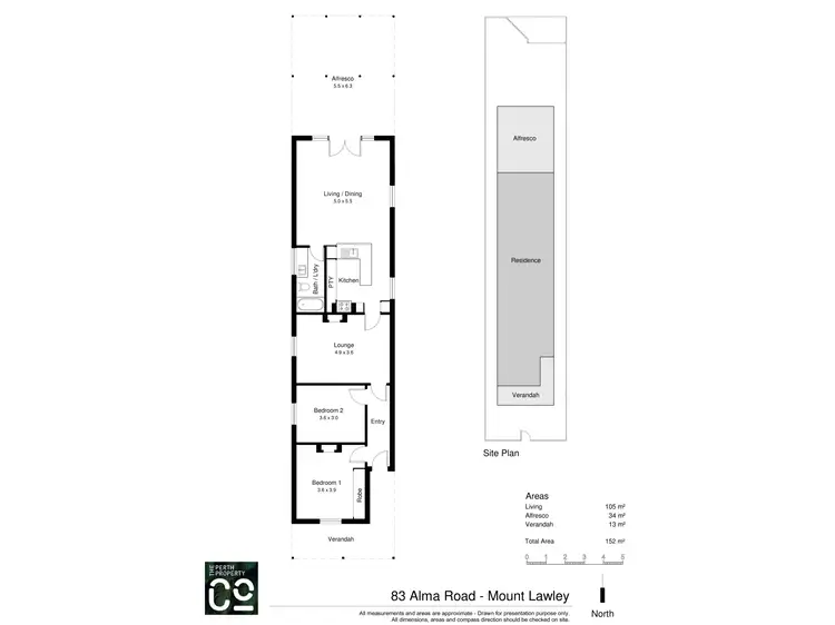 Floorplan of Homely house listing, 83 Alma Road, Mount Lawley WA 6050