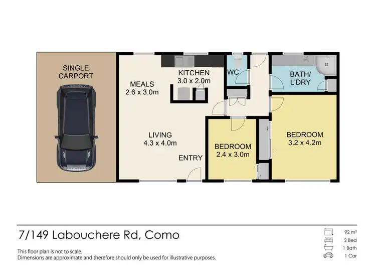 Floorplan of Homely unit listing, 7/149 Labouchere Road, Como WA 6152