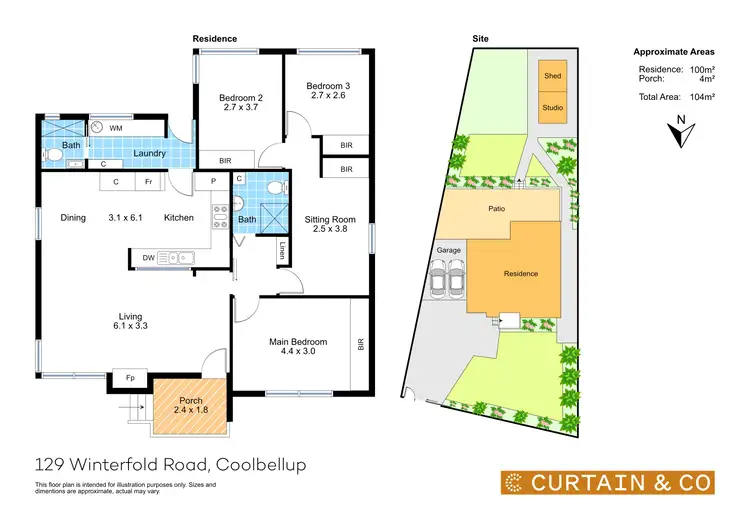 Floorplan of Homely house listing, 129 Winterfold Road, Coolbellup WA 6163