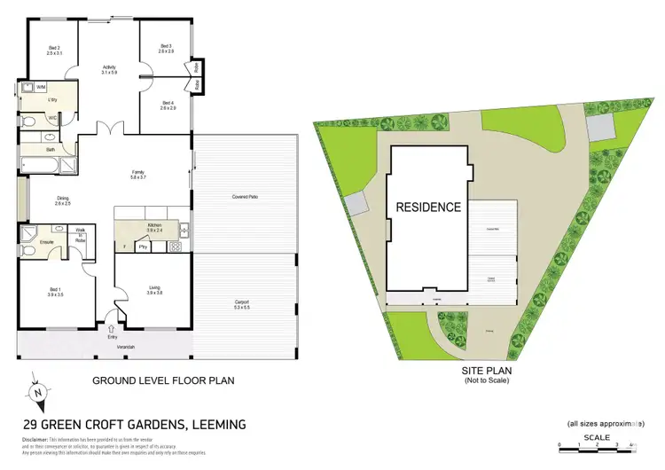 Floorplan of Homely house listing, 29 Green Croft Gardens, Leeming WA 6149