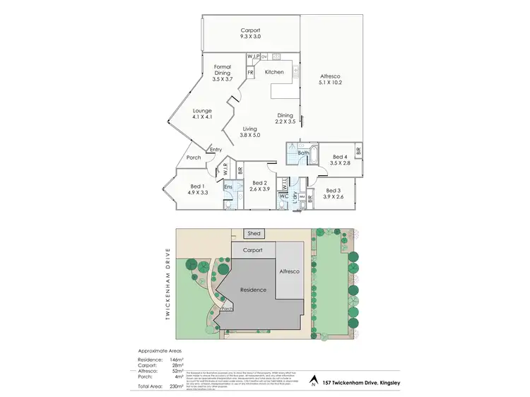 Floorplan of Homely house listing, 157 Twickenham Drive, Kingsley WA 6026