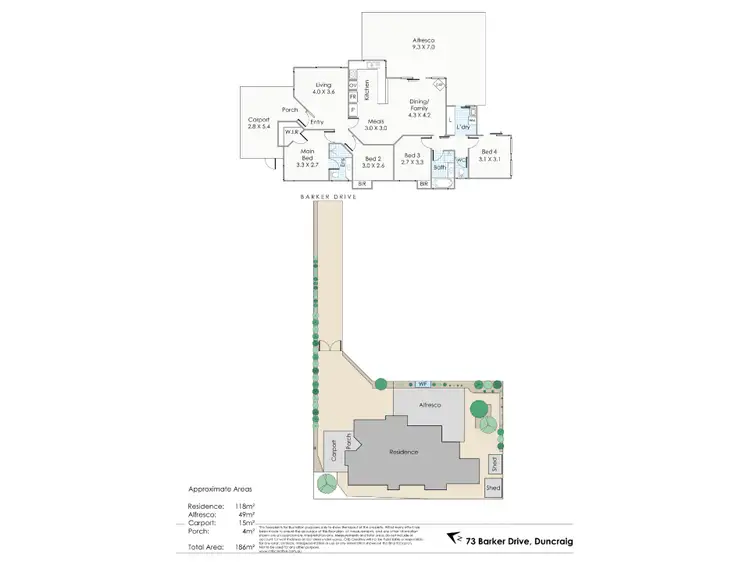 Floorplan of Homely house listing, 73 Barker Drive, Duncraig WA 6023