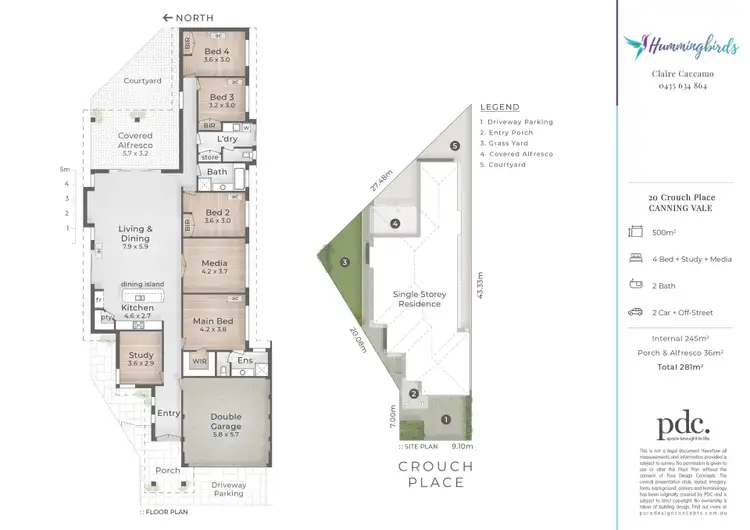 Floorplan of Homely house listing, 20 Crouch Place, Canning Vale WA 6155