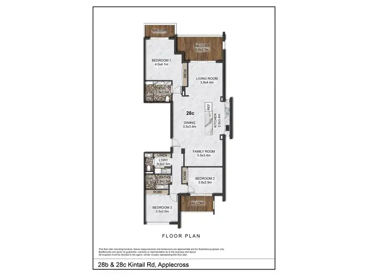 Floorplan of Homely apartment listing, 28 C Kintail Road, Applecross WA 6153
