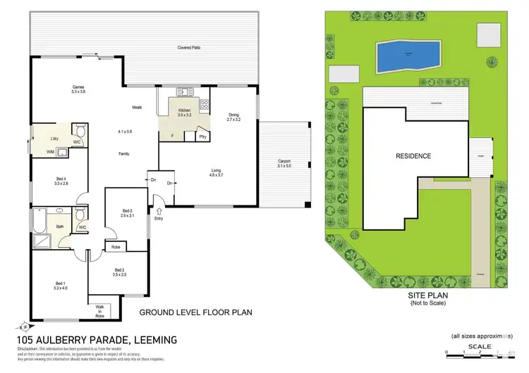 Floorplan of Homely house listing, 105 Aulberry Parade, Leeming WA 6149