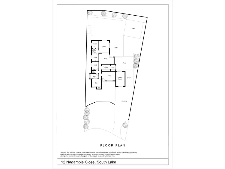 Floorplan of Homely house listing, 12 Nagambie Close, South Lake WA 6164