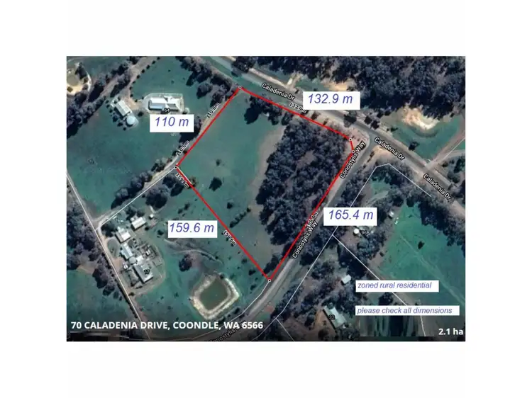 Floorplan of Homely land listing, 70 Caladenia Drive, Coondle WA 6566