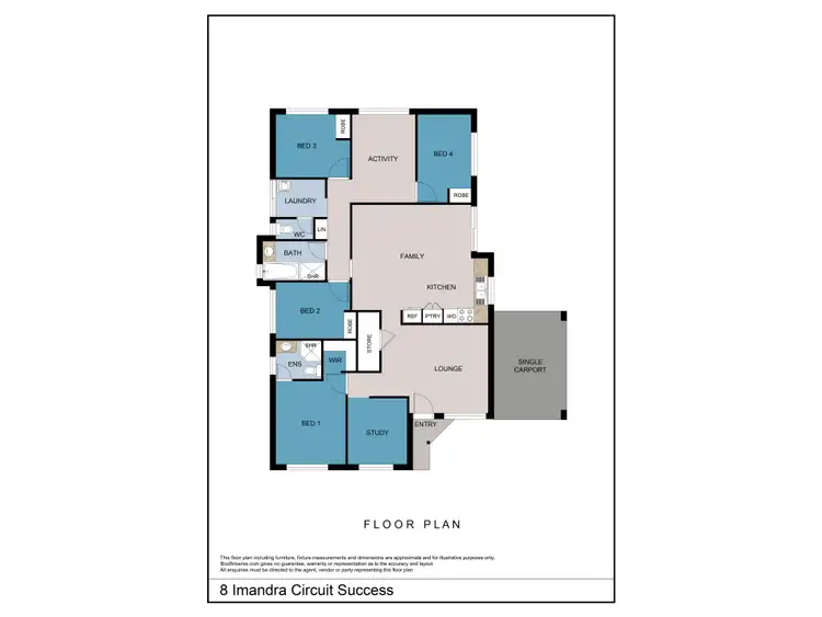 Floorplan of Homely house listing, 8 Imandra Circuit, Success WA 6164