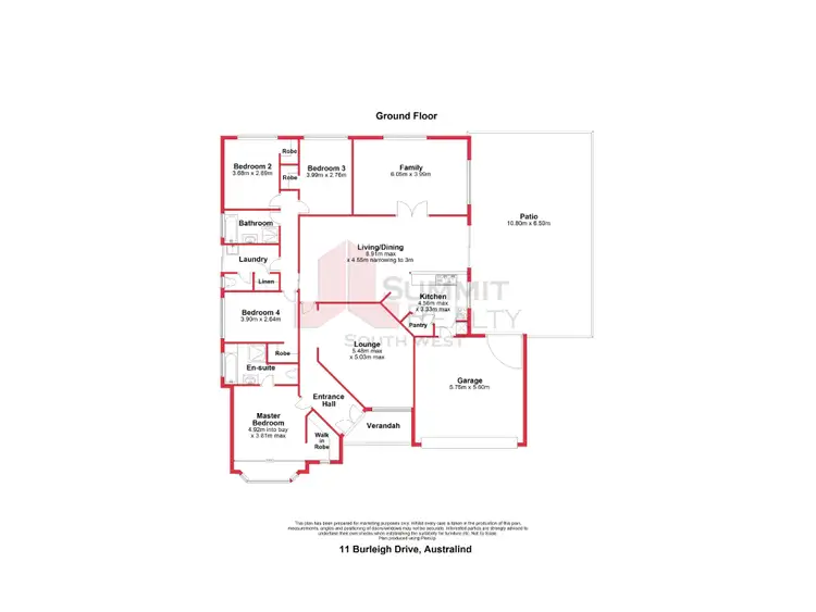 Floorplan of Homely house listing, 11 Burleigh Drive, Australind WA 6233