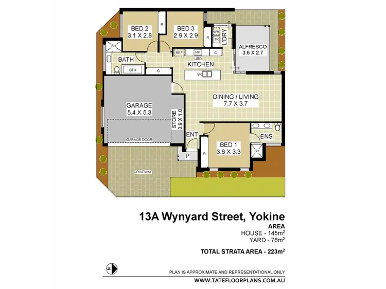 Floorplan of Homely house listing, 13A Wynyard Street, Yokine WA 6060