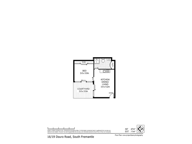 Floorplan of Homely apartment listing, 16/19 Douro Road, South Fremantle WA 6162