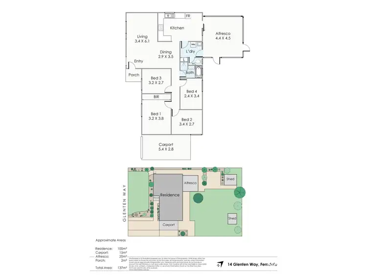 Floorplan of Homely house listing, 14 Glenten Way, Ferndale WA 6148