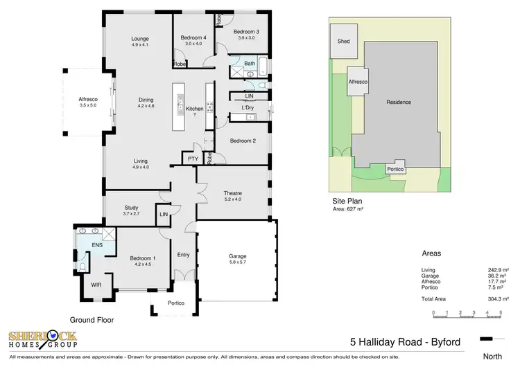 Floorplan of Homely house listing, 5 Halliday Road, Byford WA 6122