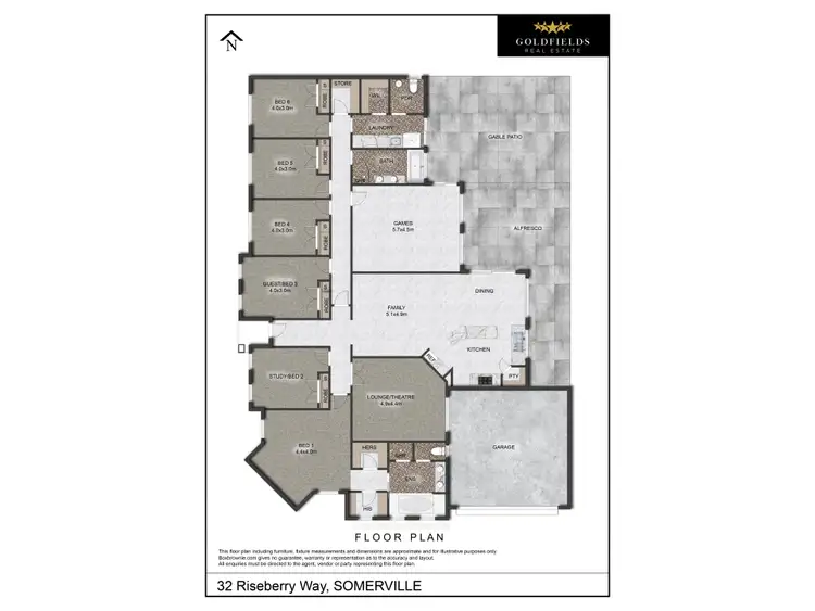 Floorplan of Homely house listing, 32 Riseberry Way, Somerville WA 6430