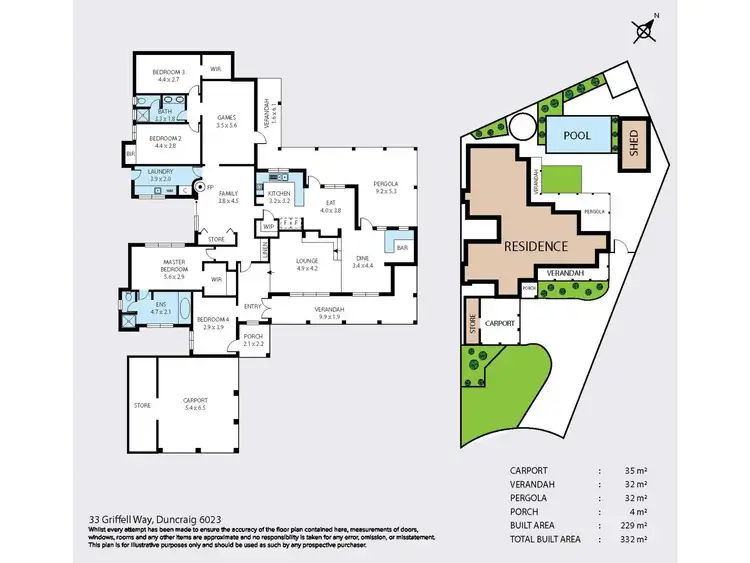 Floorplan of Homely house listing, 33 Griffell Way, Duncraig WA 6023