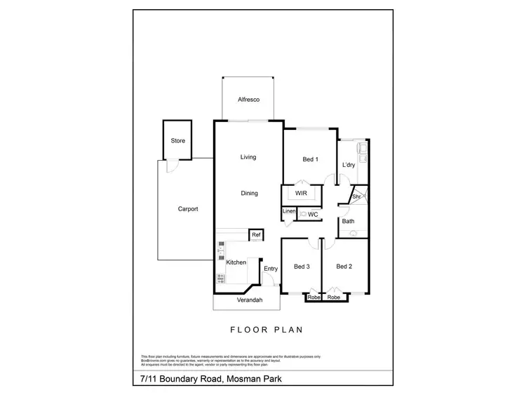Floorplan of Homely house listing, 7/11 Boundary Road, Mosman Park WA 6012