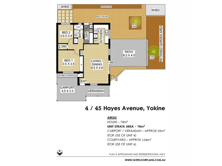 Floorplan of Homely villa listing, 4/45 Hayes Avenue, Yokine WA 6060
