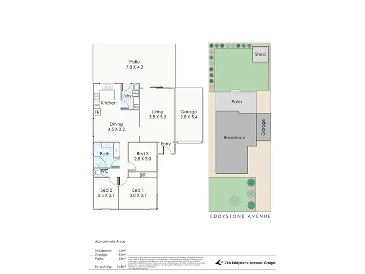 Floorplan of Homely house listing, 76A Eddystone Avenue, Craigie WA 6025