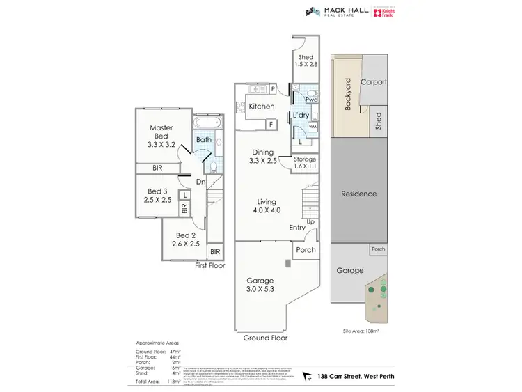 Floorplan of Homely townhouse listing, 138 Carr Street, West Perth WA 6005