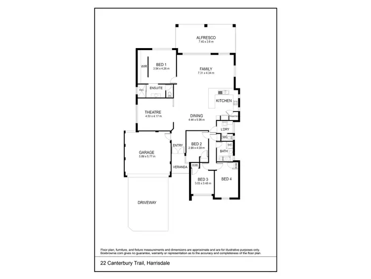 Floorplan of Homely house listing, 22 Canterbury Trail, Harrisdale WA 6112