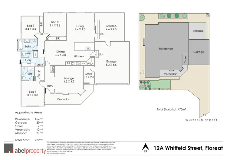 Floorplan of Homely house listing, 12a Whitfeld Street, Floreat WA 6014
