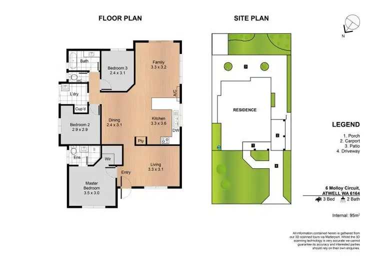Floorplan of Homely house listing, 6 Molloy Circuit, Atwell WA 6164