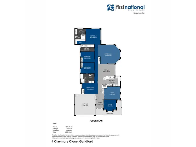 Floorplan of Homely house listing, 4 Claymore Close, Guildford WA 6055