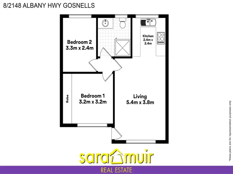 Floorplan of Homely unit listing, 8/2148 Albany Highway, Gosnells WA 6110