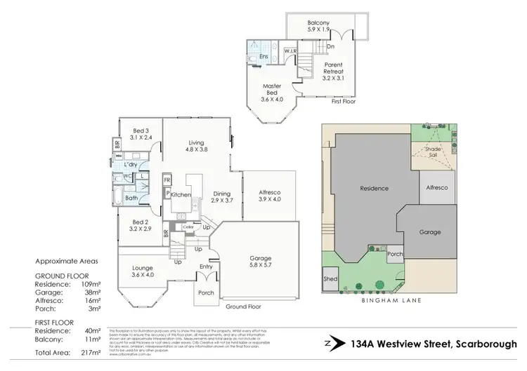 Floorplan of Homely house listing, 134A Westview Street, Scarborough WA 6019