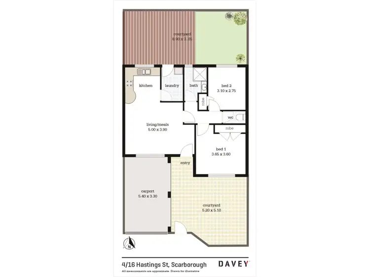 Floorplan of Homely house listing, 4/16 Hastings Street, Scarborough WA 6019