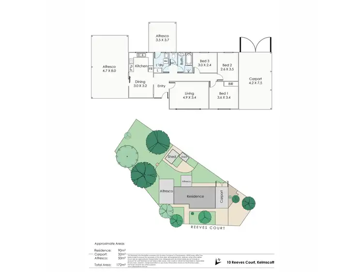 Floorplan of Homely house listing, 10 Reeves Court, Kelmscott WA 6111