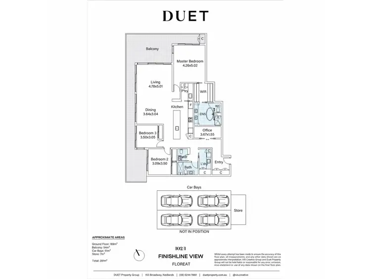Floorplan of Homely apartment listing, 102/1 Finishline View, Floreat WA 6014