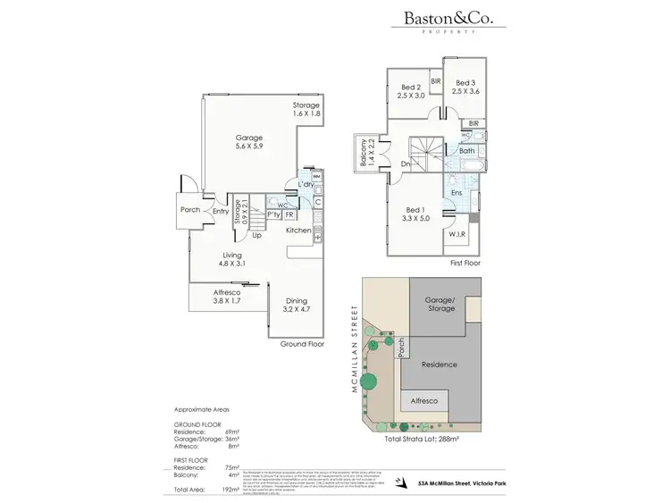Floorplan of Homely townhouse listing, 53A McMillan Street, Victoria Park WA 6100