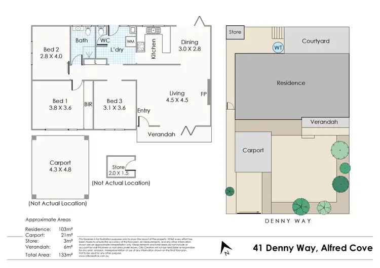 Floorplan of Homely house listing, 41 Denny Way, Alfred Cove WA 6154
