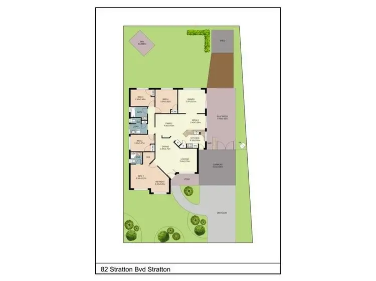 Floorplan of Homely house listing, 82 Stratton Boulevard, Stratton WA 6056