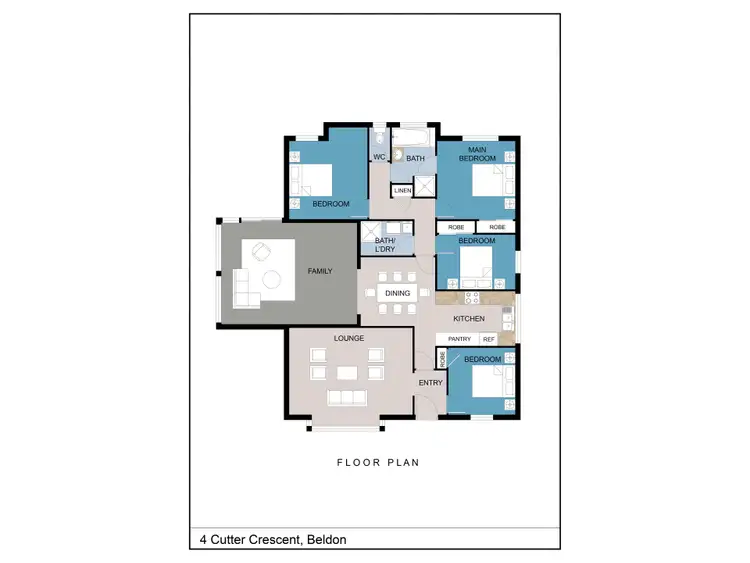 Floorplan of Homely house listing, 4 Cutter Crescent, Beldon WA 6027