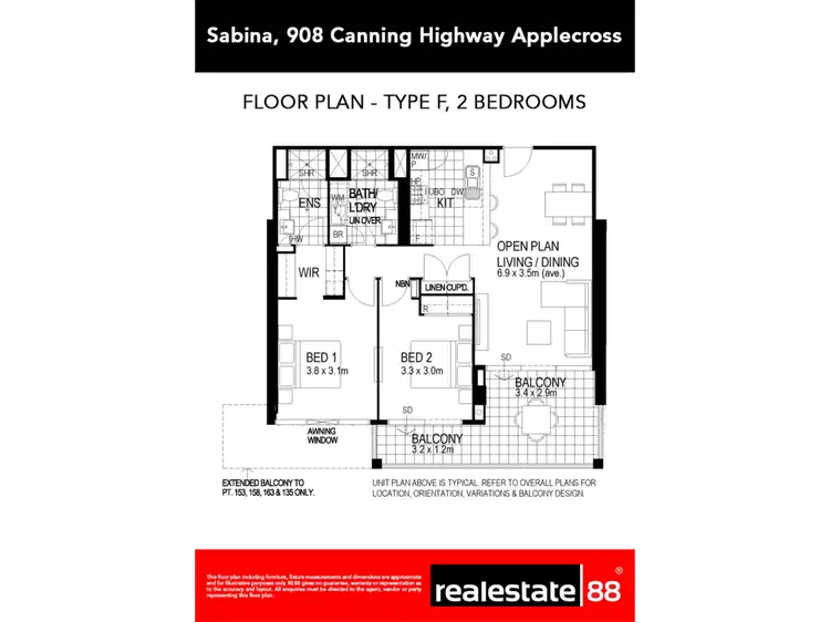 Floorplan of Homely apartment listing, 2401/908 Canning Highway, Applecross WA 6153