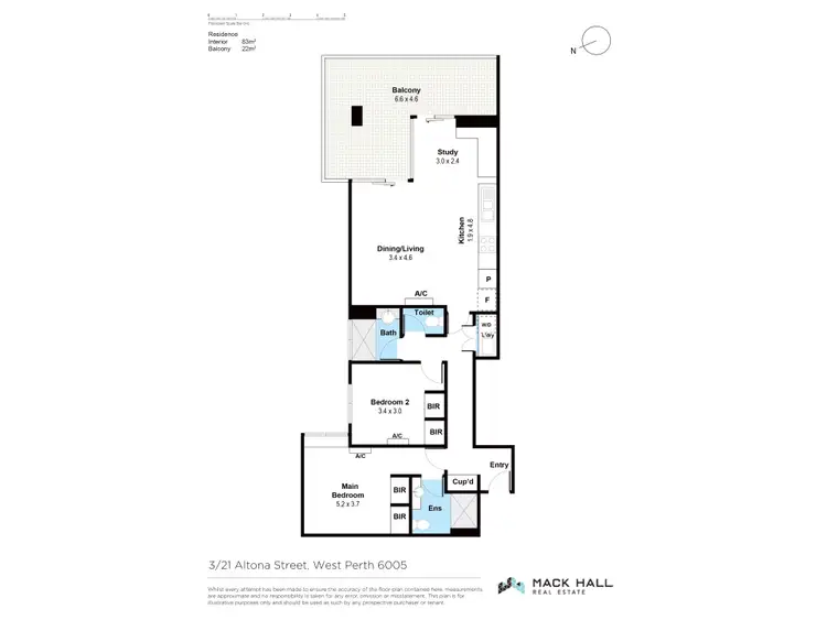 Floorplan of Homely apartment listing, 3/21 Altona Street, West Perth WA 6005