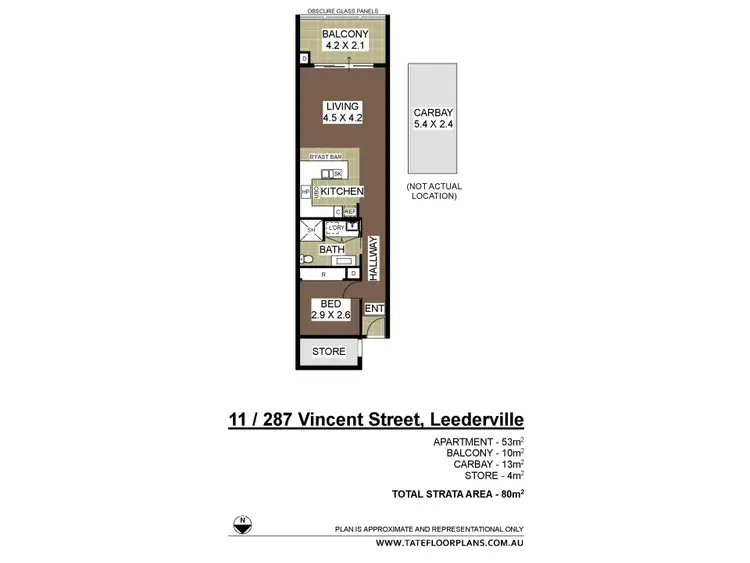 Floorplan of Homely apartment listing, 11/287 Vincent Street, Leederville WA 6007
