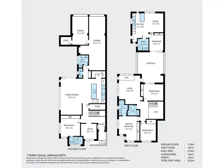 Floorplan of Homely house listing, 1 Pollen Grove, Jolimont WA 6014