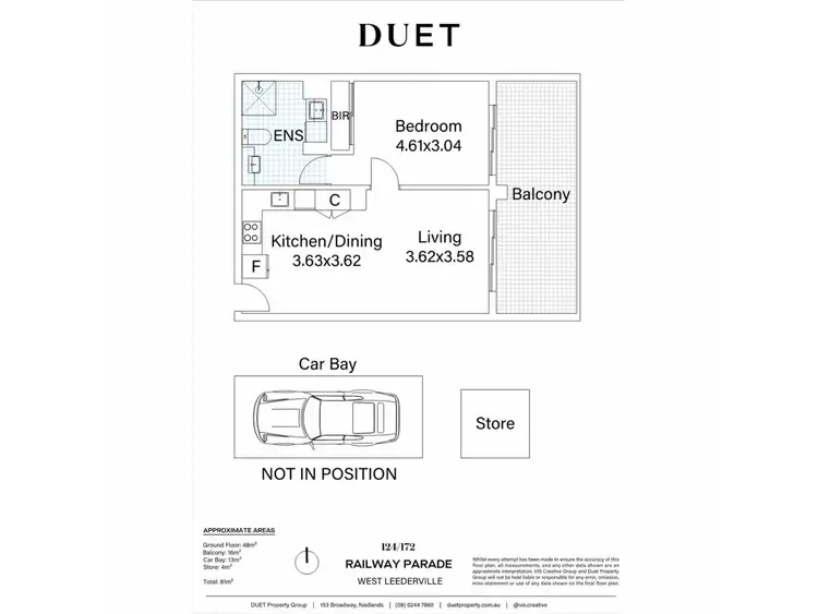 Floorplan of Homely apartment listing, 124/172 Railway Parade, West Leederville WA 6007