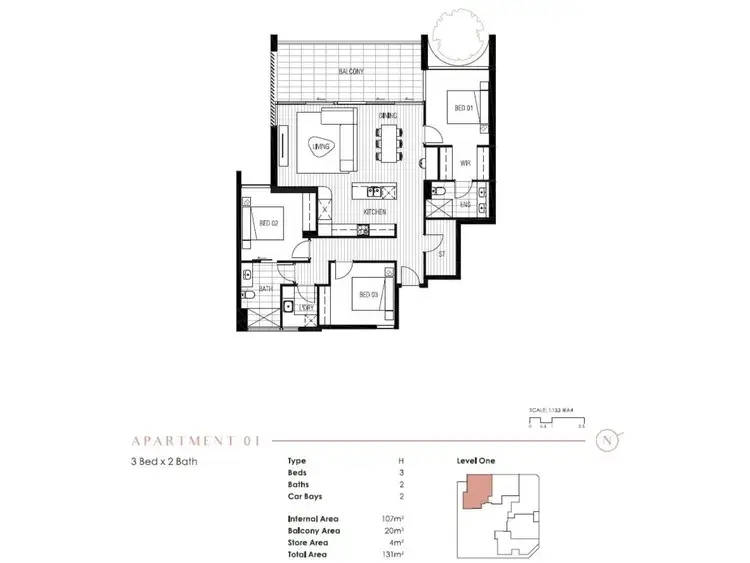 Floorplan of Homely apartment listing, 14/55 McCallum Lane, Victoria Park WA 6100