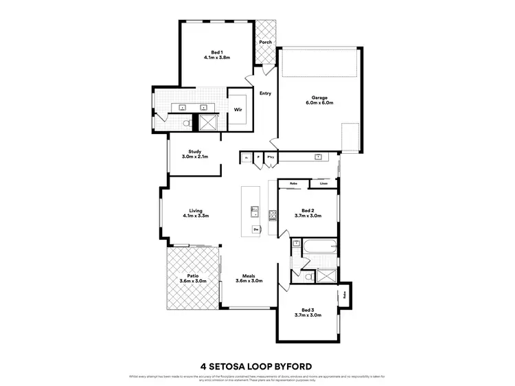 Floorplan of Homely house listing, 4 Setosa Loop, Byford WA 6122