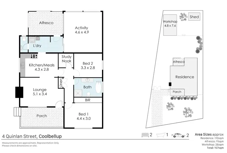 Floorplan of Homely house listing, 4 QUINLAN STREET, Coolbellup WA 6163