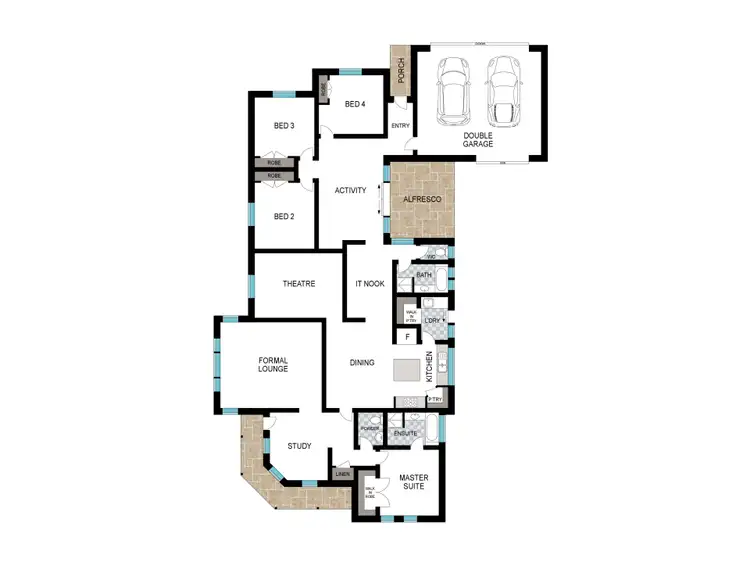 Floorplan of Homely house listing, 43 Kingston Drive, Australind WA 6233