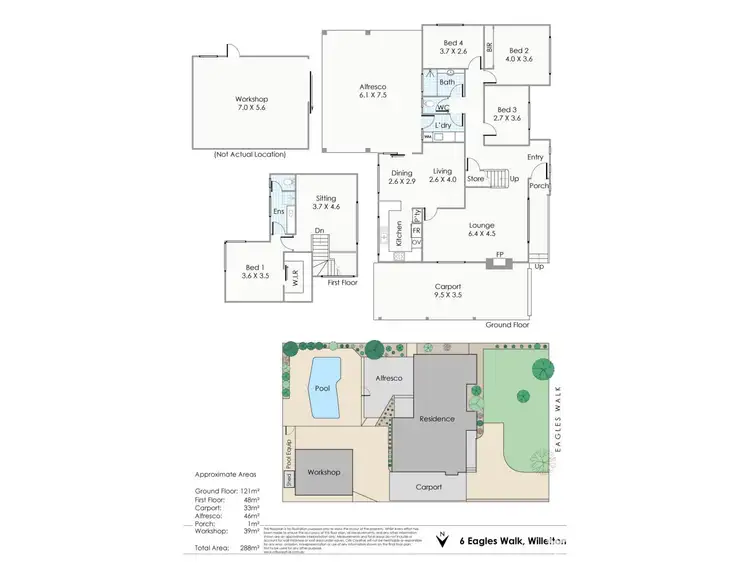 Floorplan of Homely house listing, 6 Eagles Walk, Willetton WA 6155