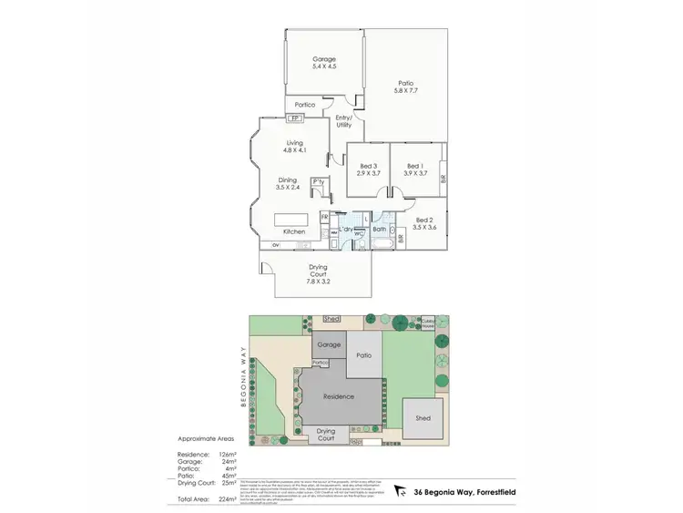 Floorplan of Homely house listing, 36 Begonia Way, Forrestfield WA 6058