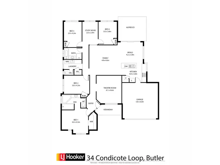 Floorplan of Homely house listing, 34 CONDICOTE Loop, Butler WA 6036