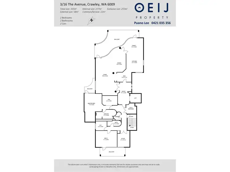 Floorplan of Homely apartment listing, 3/16 The Avenue, Crawley WA 6009
