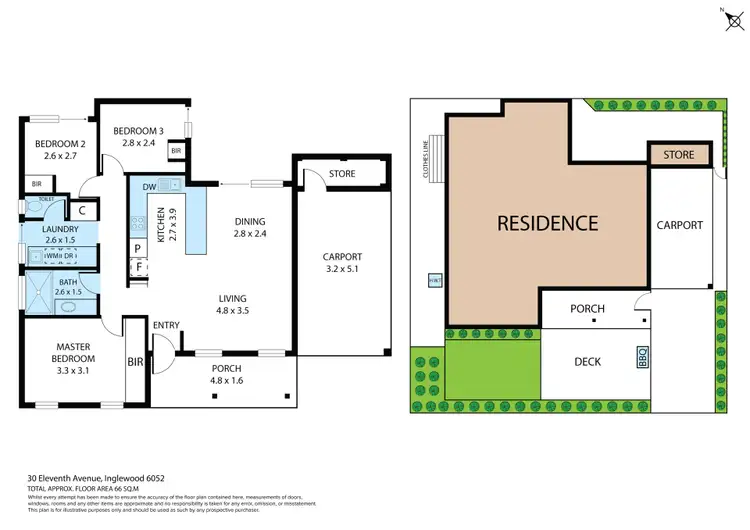 Floorplan of Homely house listing, 30 Eleventh Avenue, Inglewood WA 6052